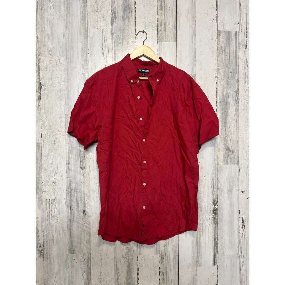 Express men’s dress shirt red